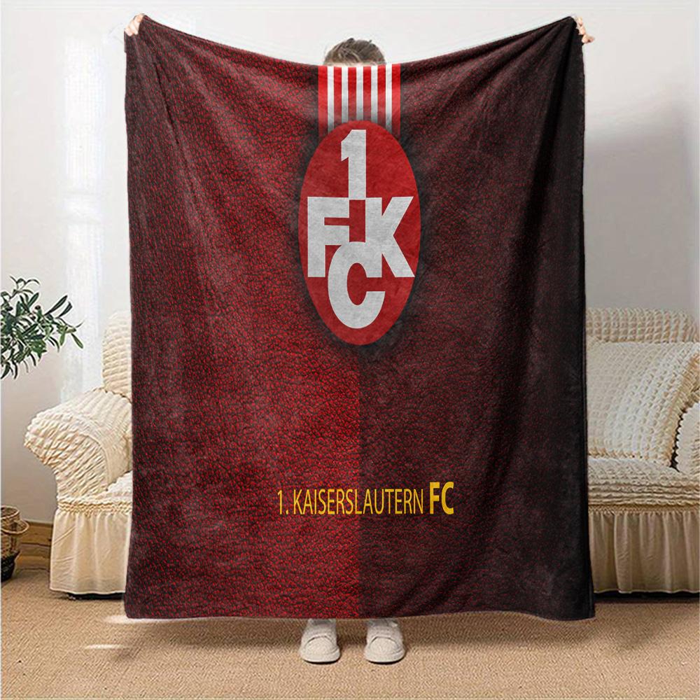 Kaisers-lautern Football Club Flannel Blanket, Soft Polyester, Modern Design, All-Season for Camping, Travel, Gifts for holidays or birthdays