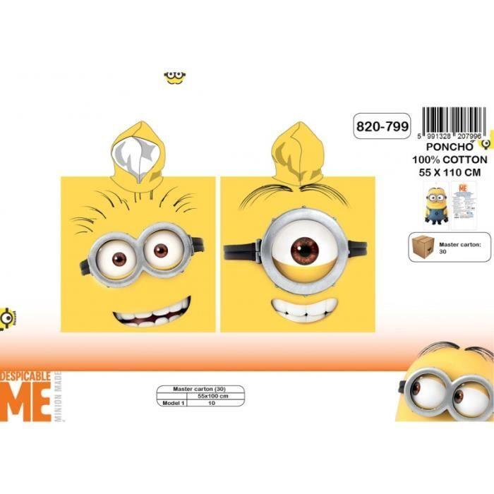 Minions Cotton Bath Poncho-Cape - 55x110 Cm