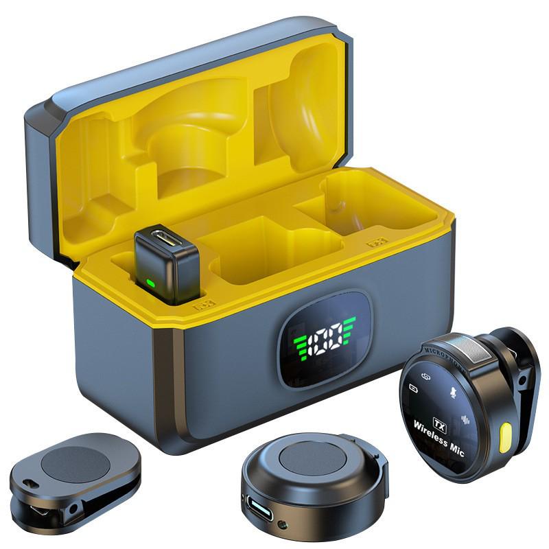 Q18 Magnetic Wireless Collar Microphone with Noise Reduction for Live Broadcast & VLOG