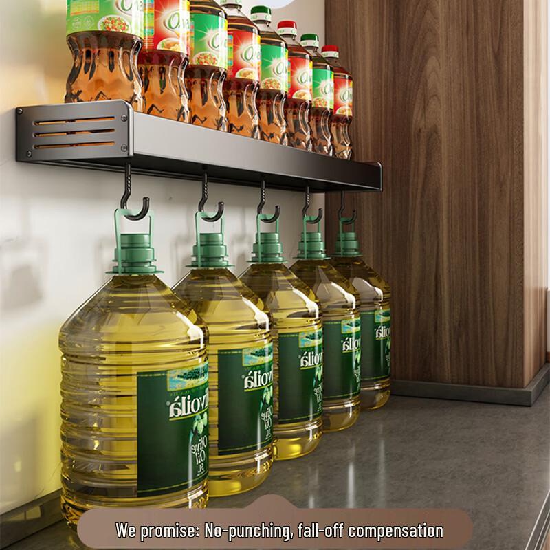 Multifunctional Stainless Steel Wall-Mounted Kitchen Rack