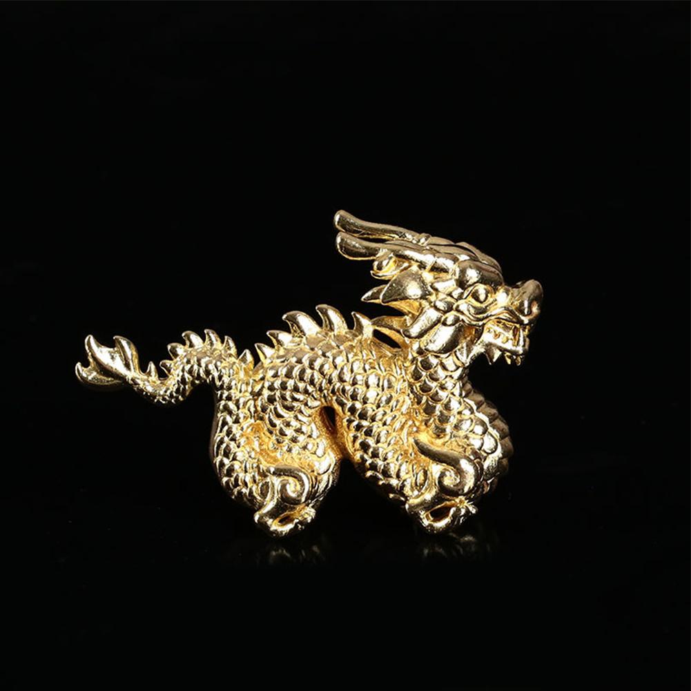 

Brass Ornament Vintage Brass Delicately Crafted Desktop Dragon Hard Texture Home Crafts Desk Animal Decor 62*45mm золотой