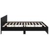 Bed Frame with Headboard Black Oak Effect 200 x 200 cm