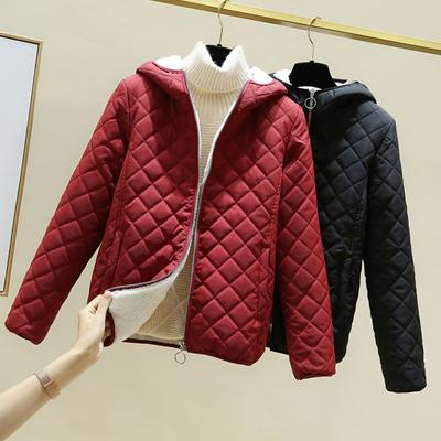 Plush and Thickened Hooded Cotton Coat for Women Winter Clothing Korean Style Slim Cotton Coat Small Cotton Jacket for Women
