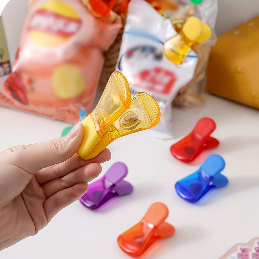 6pcs-Sealing Machine Portable Magnetic Suction Food and Snacks Plastic Bag Sealing Machine Fast Opening Bag Clip