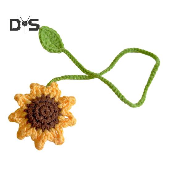 Flower Curtain Tiebacks Knitted Floral Curtain Strap for Curtains Drapes Handmade Crochet Flower Bookmark for Book Lovers