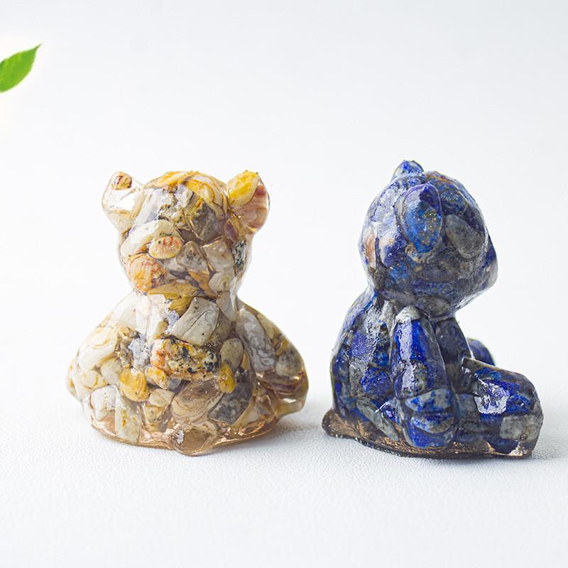 Crystal Resin Art Miniature Bear Desk Decor For Office And Home Gift Ideas