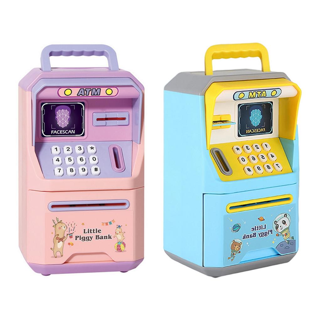 Sparschwein Groß Elektronisch Bargeld Münzen Spardose Geldautomat Bank mit Passwort Gesichtserkennung Automatisch