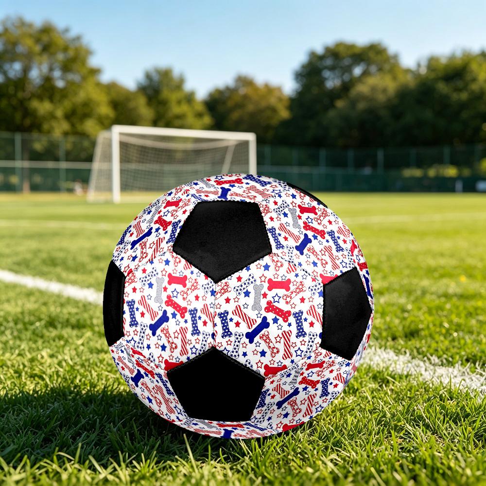 1PC American Flag Bones Soccer Ball Size 5 Football Machine Sewn Indoor/Outdoor Universal Football W120