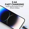 Braided Cable for iPhone USB-A - Lightning 2.4A 1m Black