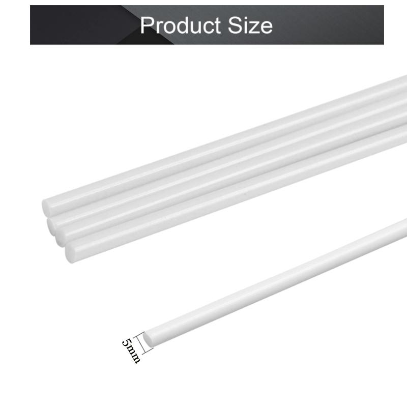 1-5pcs 6-50mm Diameter PTFE Bar White Poly Tetra Fluoro Ethylene Bar Environment-friendly Non-toxic DIY PTFE Plastic Rod