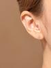 Minimalpiercing [0.8Mm] 14K Internal Moissanite Diamond Four-Leaf Petal Labret Piercing Earrings