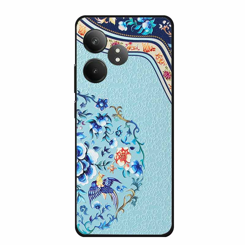 3D Emboss Case For Realme GT Neo6 Neo 6 SE 6SE Phone Case Flowers Silicone Soft Coque For Realme GT 6 T 6T Back Cover Case Funda