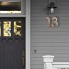 Floating House Number Gold Modern #0-9 Address Plaque