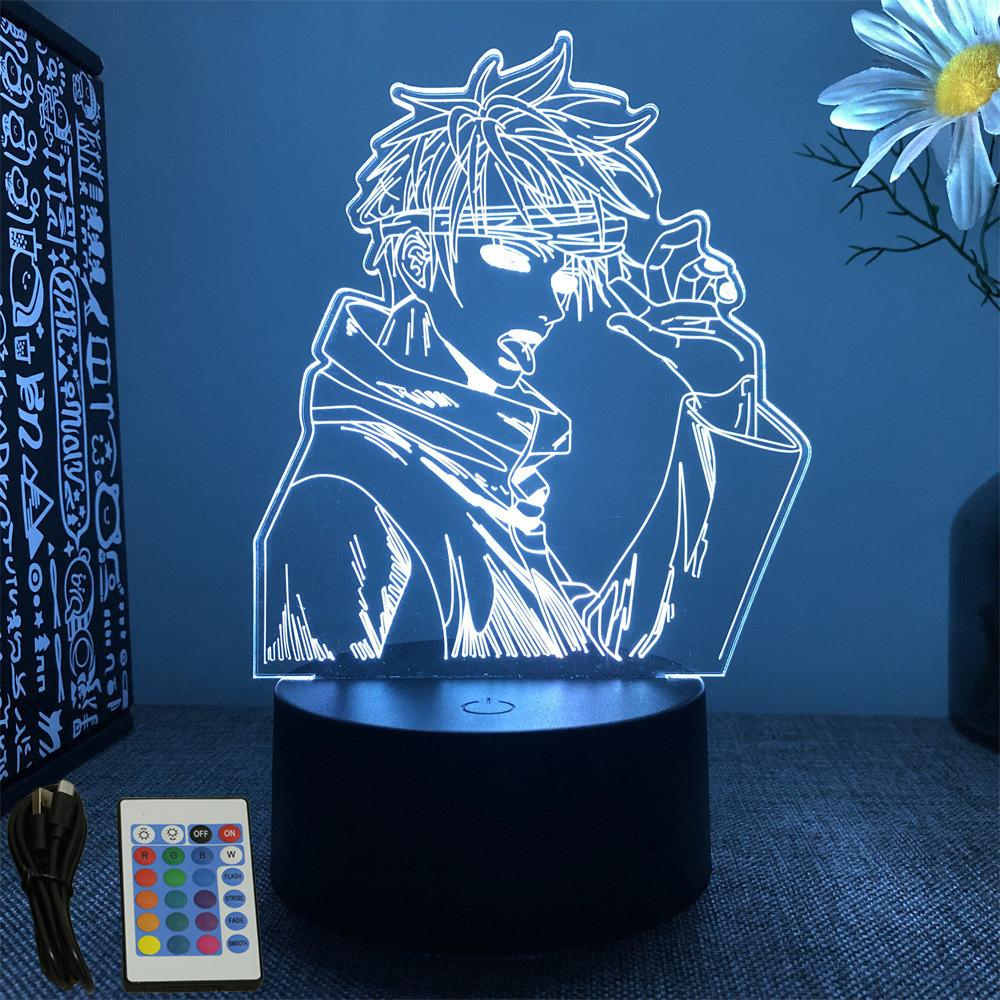 3D Anime Lamp Jujutsu Kaisen Led Night Light RGB Table Lamps Satoru Gojo Action Figure Kids Bedroom Desk Home Decor Friend Gifts