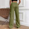 Women's Casual, Stylish, Loose-fitting, Sporty Drawstring Waist Wide-leg Pants