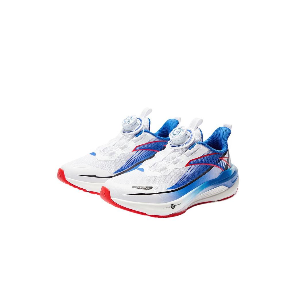 Anta Lightweight Comfortable Breathable Low-Top Running Shoes Kids Sneakers White Blue Red 312445517U-2