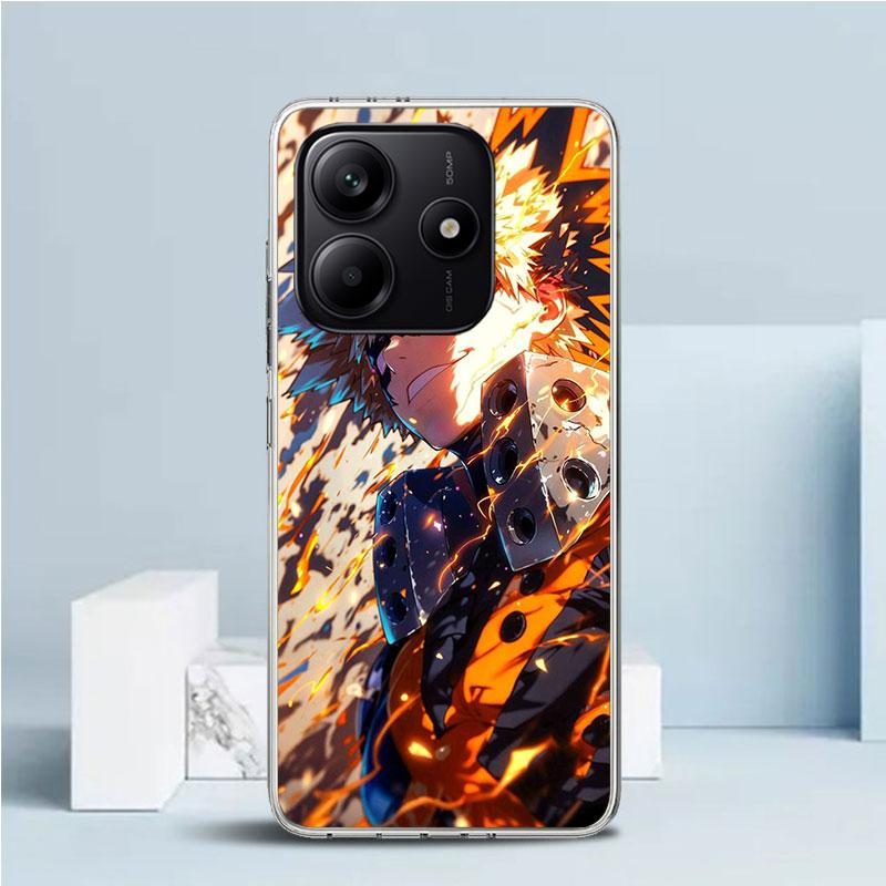 Bakugou Katsuki MHA My Hero Phone Case For Xiaomi Redmi Note 15 14 14S 13 12S 12 Pro Plus 11S 11 11T 11E 10S 10 + Soft TPU Back