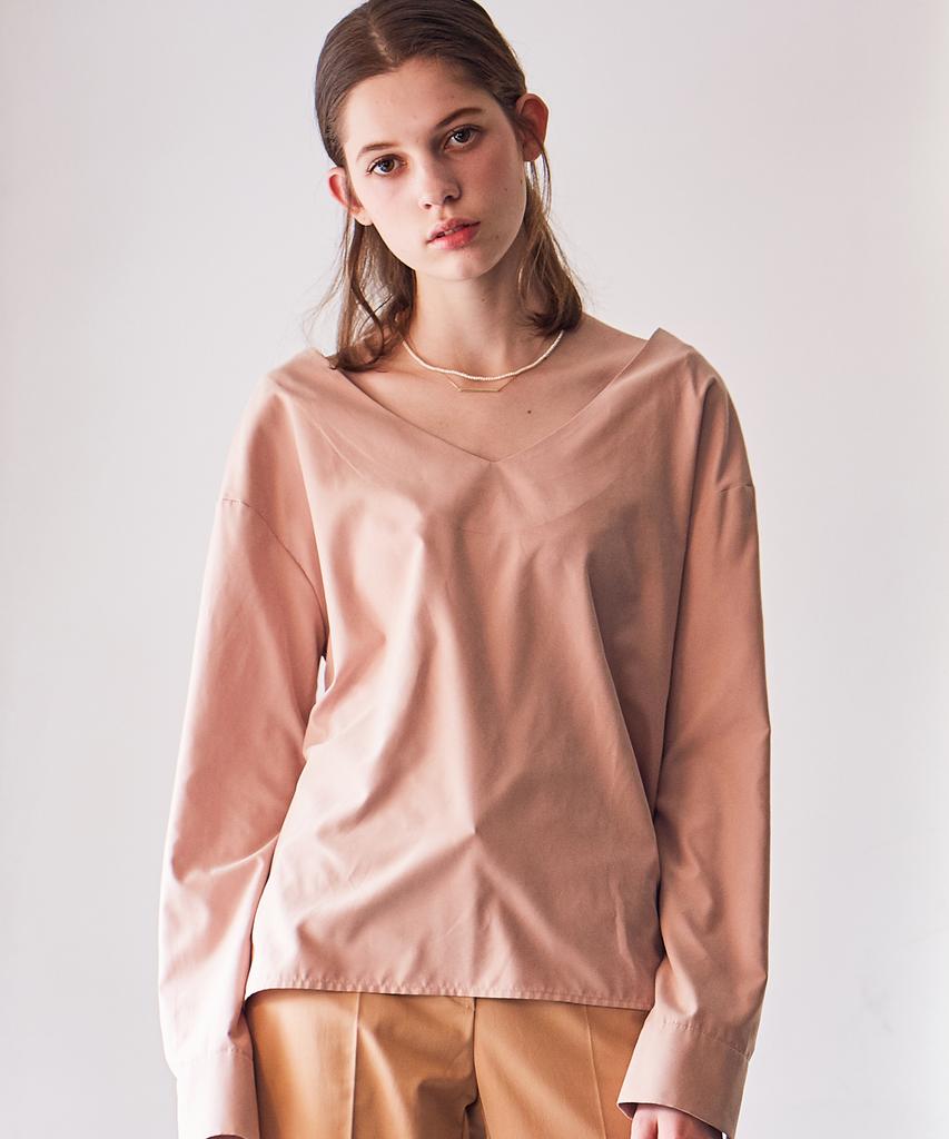 LARTIGENT Ls V-Neck Blouse(Pink)
