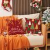 Christmas Pillow Cover Red Set Christmas Tree Print Pillow Indoor Sofa Cushion