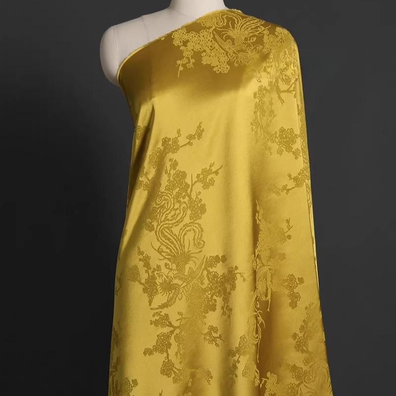 100x150cm Acetate Satin Jacquard Fabric Dress Shirt Silky Glossy for Apparel Sewing Craft Home Decoration Pillow Cushion