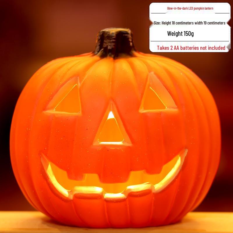 Stor Lysande Halloweenpumplampa Dekoration för Gård och Butiksfönster