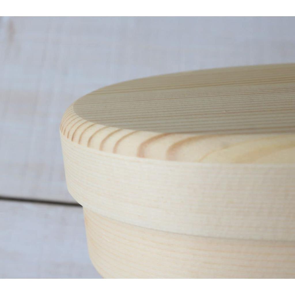 Bento X X Artisan Made In Current Model J-kitchens Small, Oval, Single-Tier Box, 17.5 11.3 6.3 Cm, Finish, Natural, Japan,