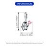 Beads Copper Charms Original Pink Heart Penguin Pendant Beads Fit Bracelet Jewelry Diy Women Fine Gift Accessory