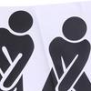 Cute Man Woman Washroom Toilet WC Bathroom Door Sticker