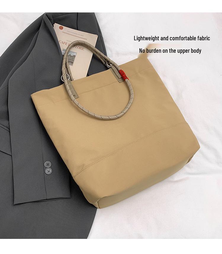 Women's Solid Color Nylon Crossbody Bag - Large Capacity, Versatile Handbag for Work and Commute