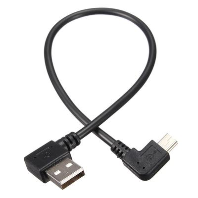 25cm 90 Degree Angled Mini USB Cable Mini USB To USB 2.0 Data Sync Charger Cable for Mobile Phone MP3 MP4 GPS Camera HDD