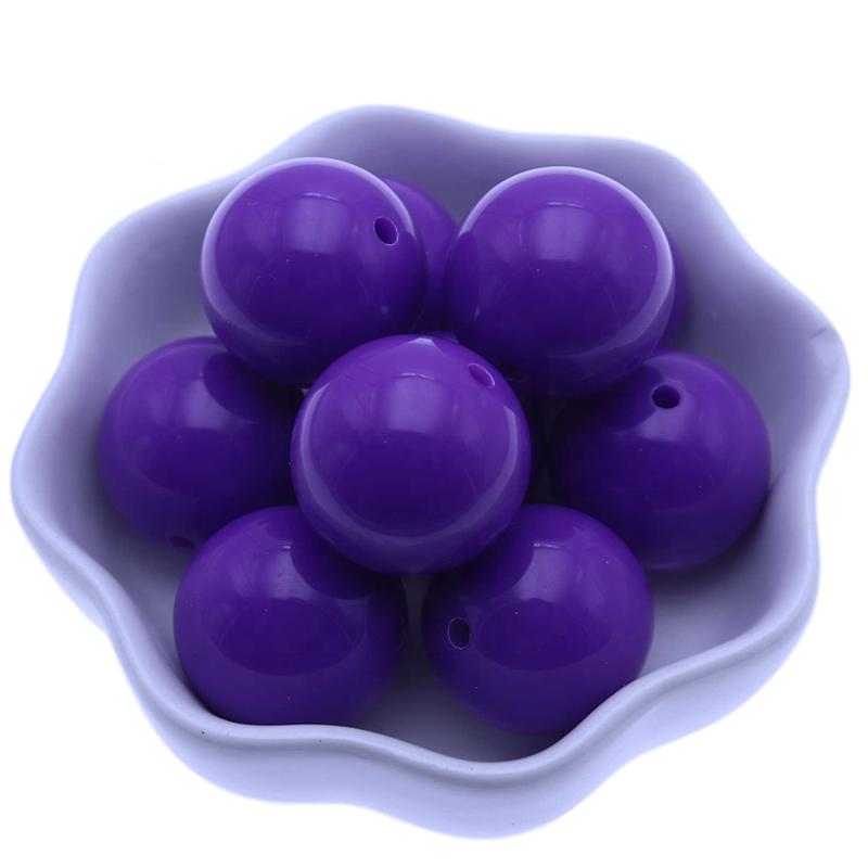 Online Sale Big 20mm Chunky Round Charm Colorful Red Acrylic Beads