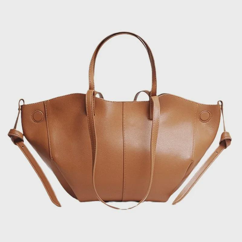2024 Autumn Large Capacity Genuine Leather Women's Wing Tote Bag