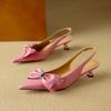 Fashion Women Pumps Comfort Stiletto Heels Bow Tie Summer Shoes for Women Large Size New Pointed High Heels Sandals Wedding Shoes Bride