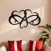 Wall Decoration Heart Metal Sculpture Heart Metal Wall Art Cast Wall Decor Geometric Metal Wall Infinity Heart Wall Decor