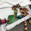 Colorful Bohemian Wooden Necklace: Natural Style, Ideal for African Beach Tourism.