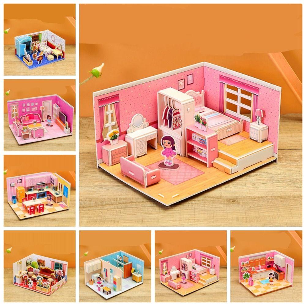 Paper 3D Paper Puzzle Room Educational  Fashion   Room Construction