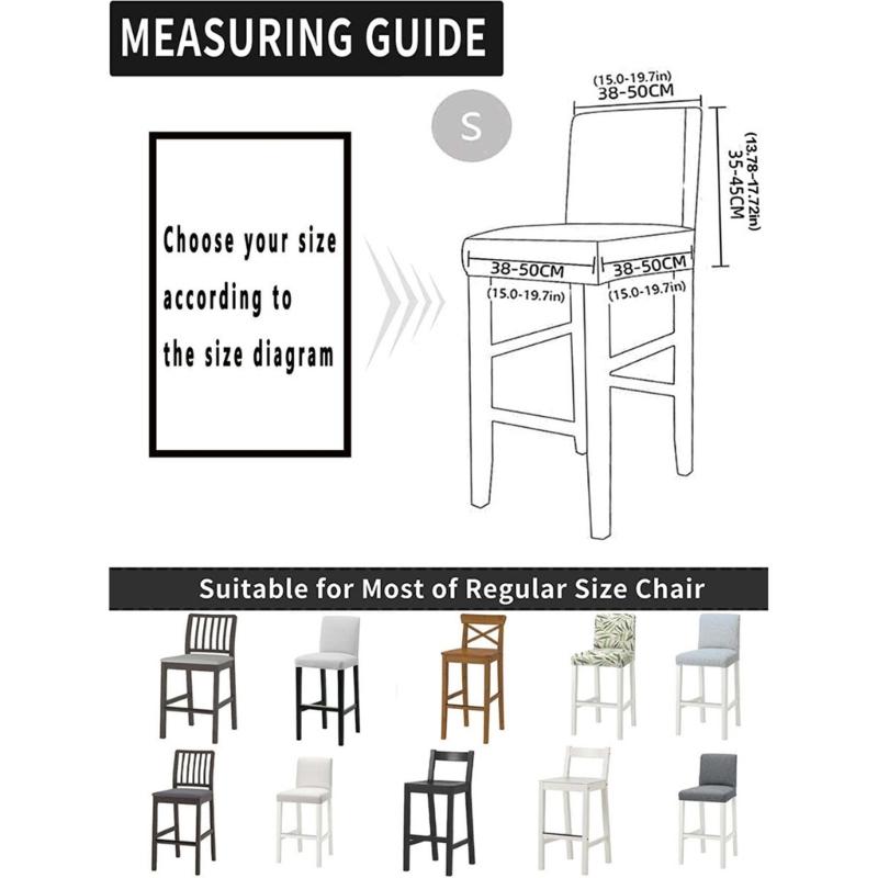 Dining Chair Slipcovers Machine Washable Polyester Fabric Nonslip Designs Various Color For Home Decoration