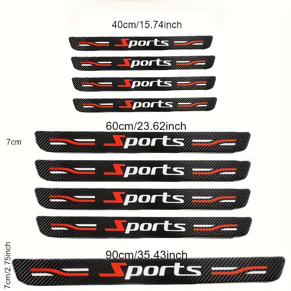 9PCS Car Door Sills Guards Stickers Film Anti Scratch Carbon Fiber Protector Scuff Pedal Cover Auto Accessories