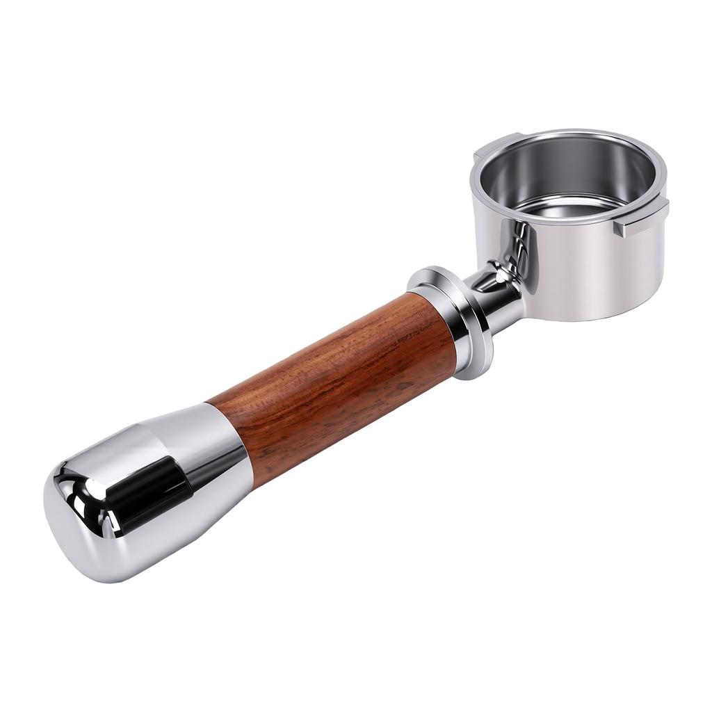51MM Stainless Steel Portafilter with Walnut Wood Handle Detachable 15 degrees Tilt Angle Coffee Machine Portafilter