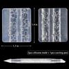 3D Design Nagel Carving Form Klare Silikon 3D Silikon Nagelkunst Formen DIY Nagel Zubehör