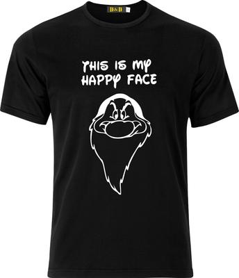 This Is My Happy Face Grumpy Dwarf Funny Adult Xmas T Shirt Mens Womens Tees Top