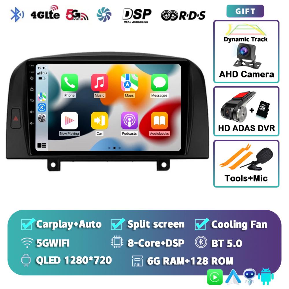 Android 14 Carplay WIFI+4G For Hyundai SONATA NF 2004 2005 2006 2007 2008 Car Radio Multimedia Player Stereo GPS 2DIN Head Unit
