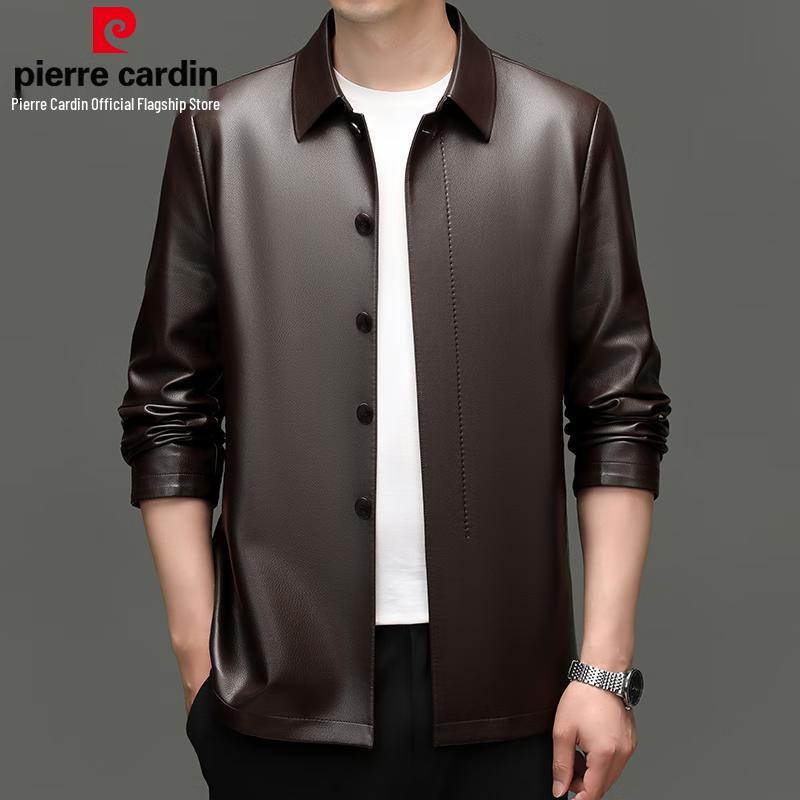 Pierre Cardin Men's Autumn/Winter Warm Leather Jacket