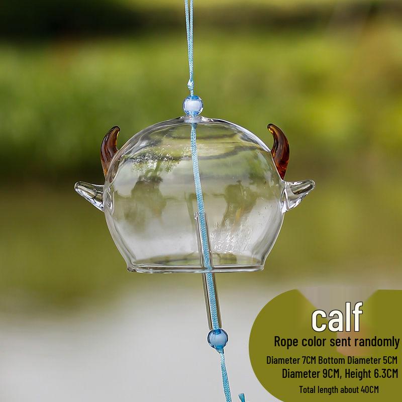 Cherry Blossom Glass Wind Chime - DIY Transparent Hanging Ornament