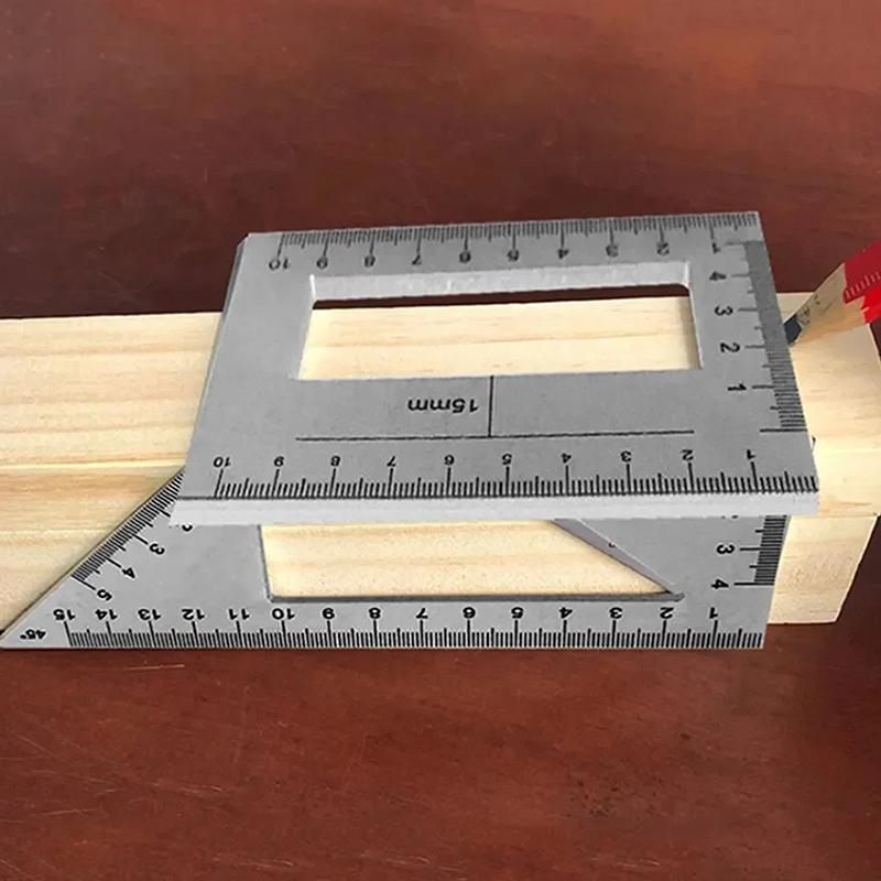Multifunctional Angle Ruler 45 90 Degree Aluminum Alloy Accurate Woodworking Square Angle Ruler Marking Gauge Carpenter Tool