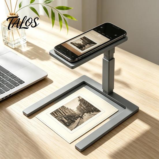 Durable PLA Phone Stand Foldable Mobile Holder, Adjustable Desktop for Cell Phones, Lightweight Desk Holder Portable Cradle Streaming Video