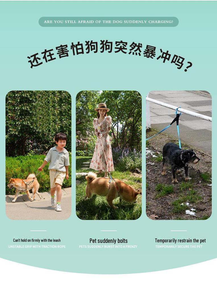 Non-slip Retractable Dog Leash with Wrist Strap for Hands-Free Walking