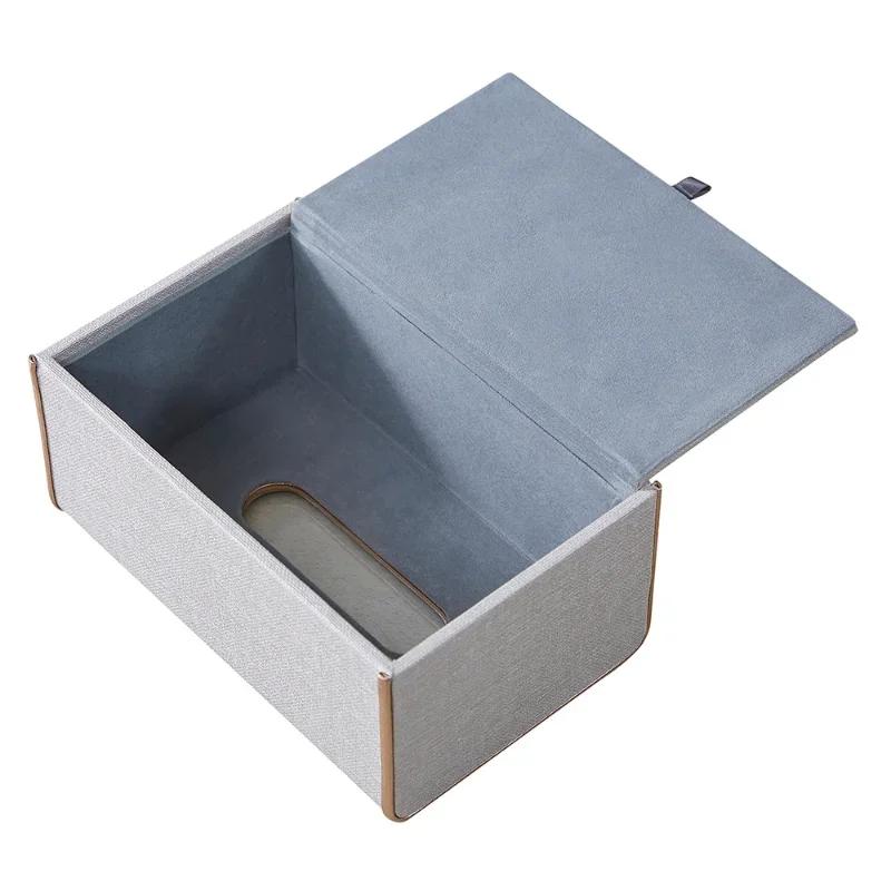 New Leather Living Room Hotel Office Car Paper Case Square Rectangle Storage Bag Organizer Boxes Decorative Tissue Box Holder