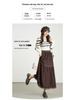 Autumn 2025 Korean-Style Lace Patchwork Pleated Skirt for Women with Elastic Waist
