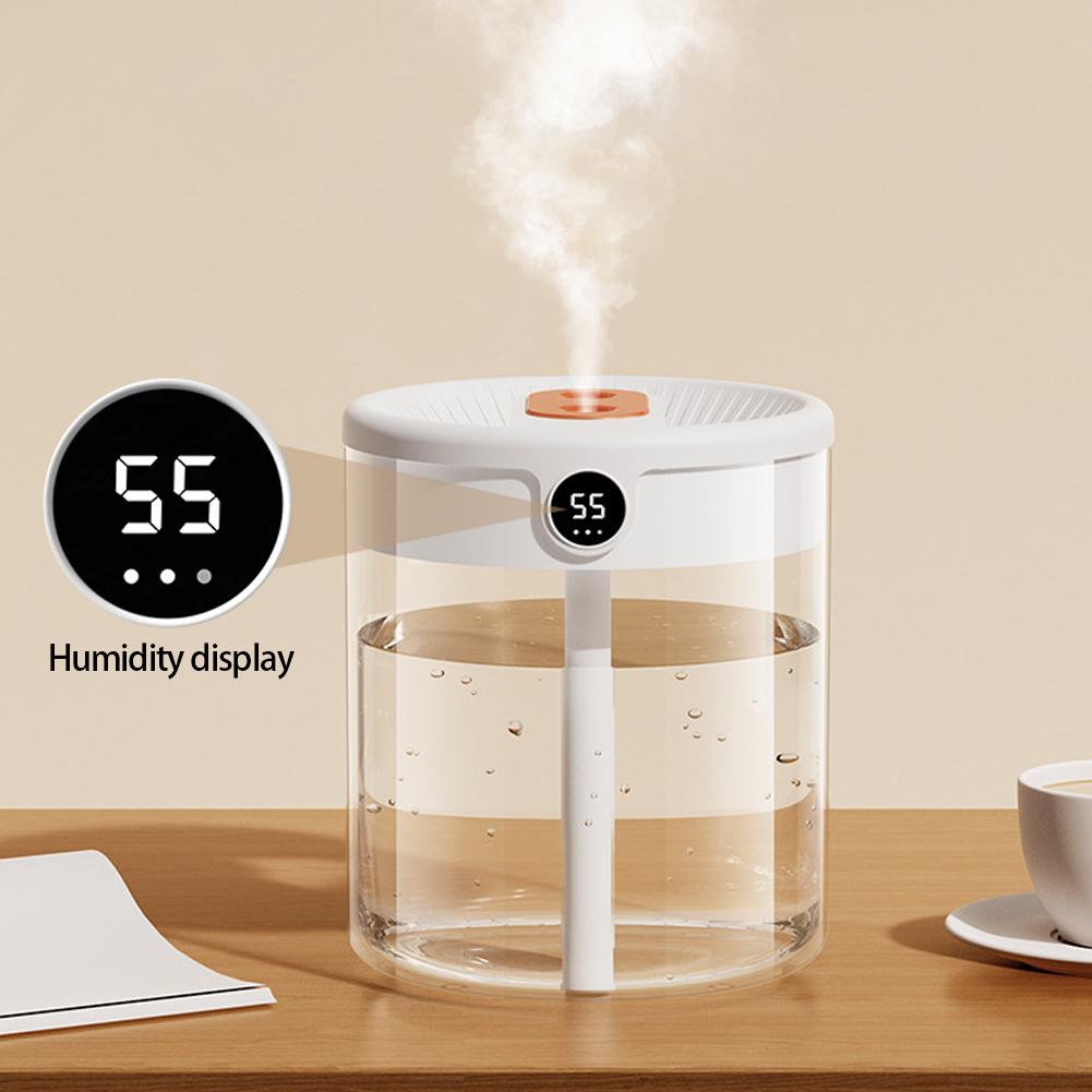 2L Dual Spray Luftbefeuchter USB Ladung Große Kapazität Intelligente Nachtlicht Digital Display Haushalt Stumm Zerstäuber